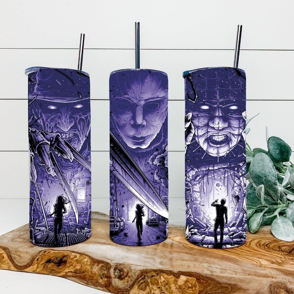 Horror 20oz Tumbler With Metal Straw